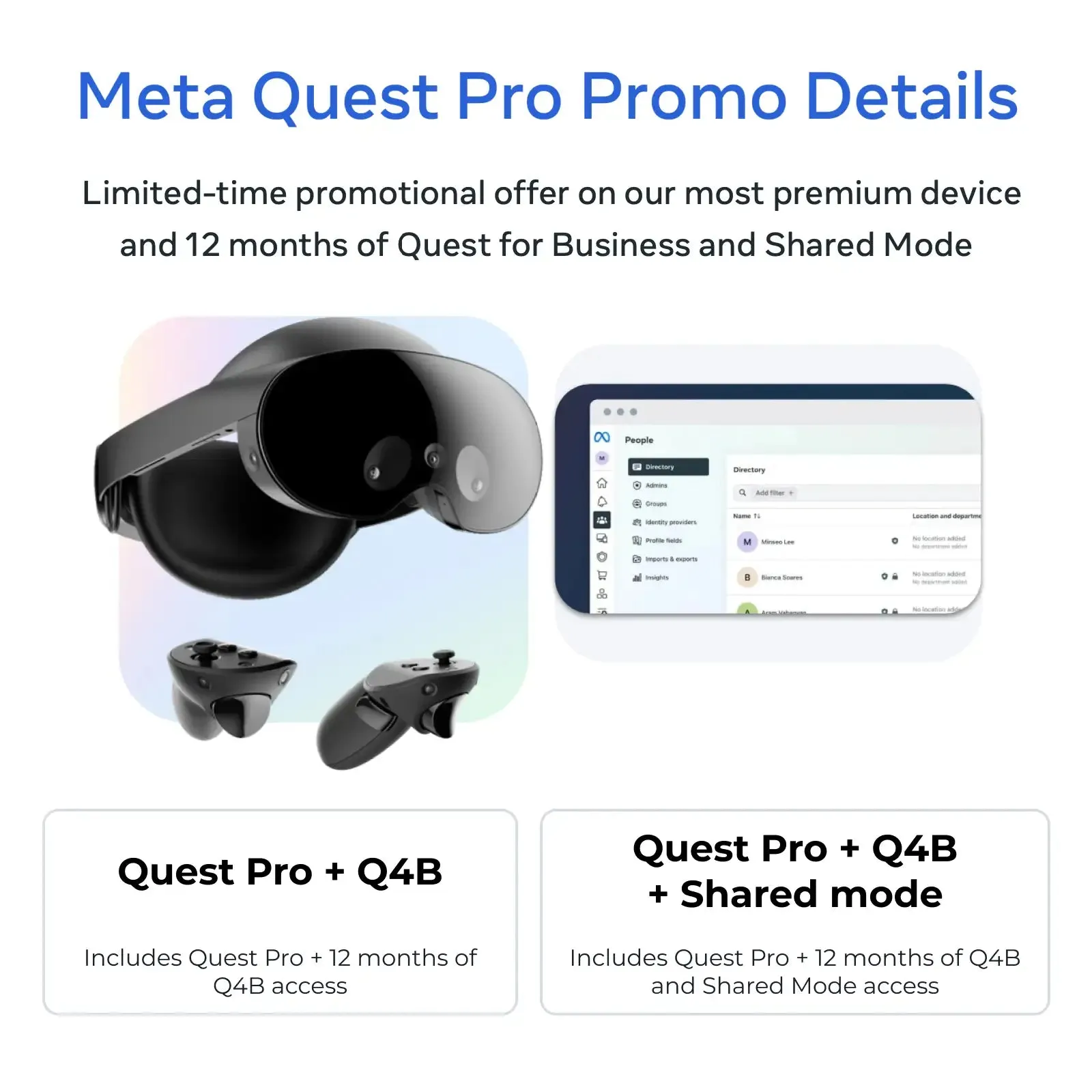 10x Meta Quest Pro Headsets   Quest for Business Software Bundle