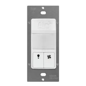 120V Occupancy/Vacancy Motion Light Switch with Fan Timer Switch Single Pole White