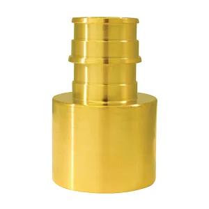 Apollo Valves ExpansionPEX Series EPXFS341 Pipe Adapter, 3/4 x 1 in, Barb x Female Sweat, Brass, 200 psi Pressure