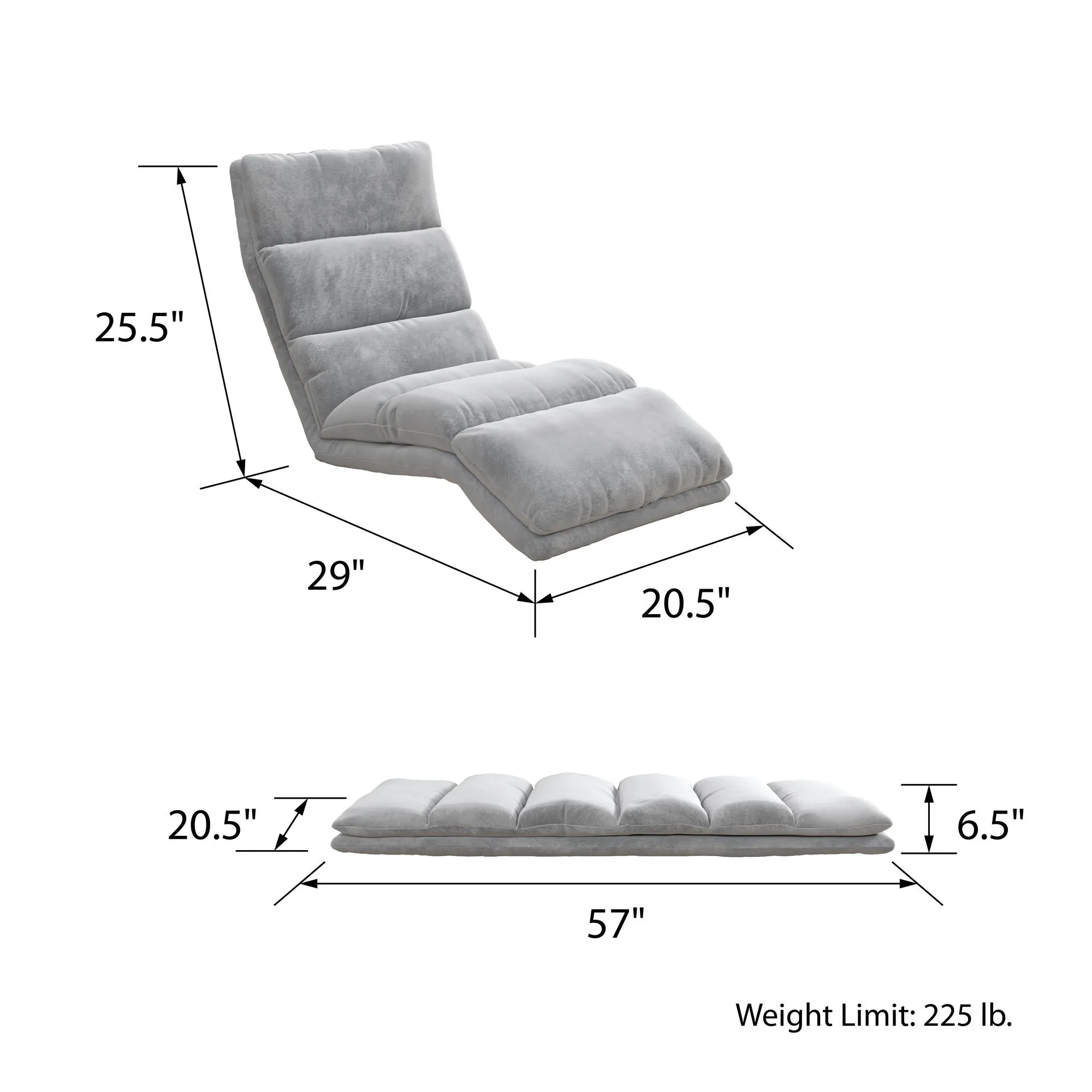 Beverly Wave Adjustable Memory Foam Lounger