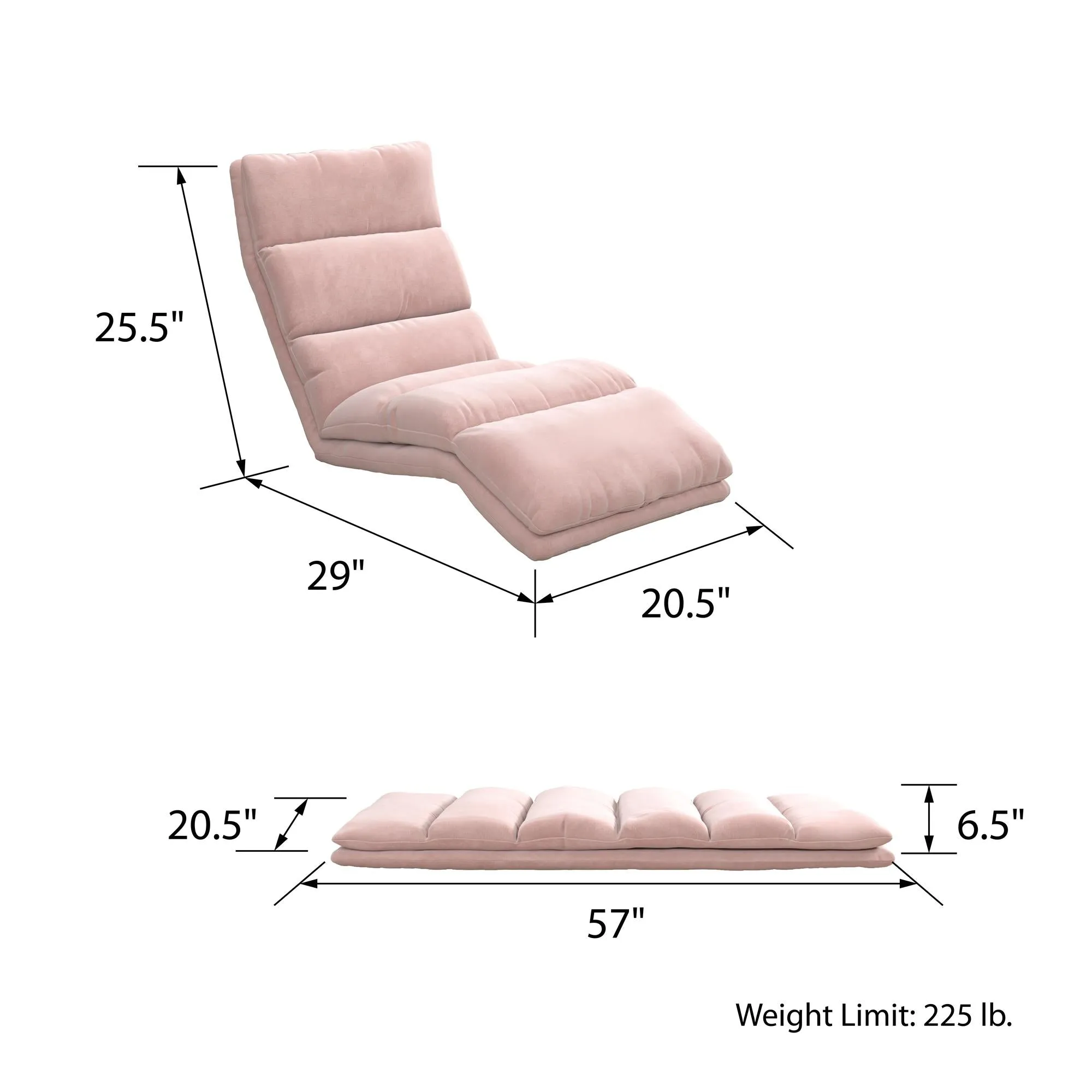 Beverly Wave Adjustable Memory Foam Lounger