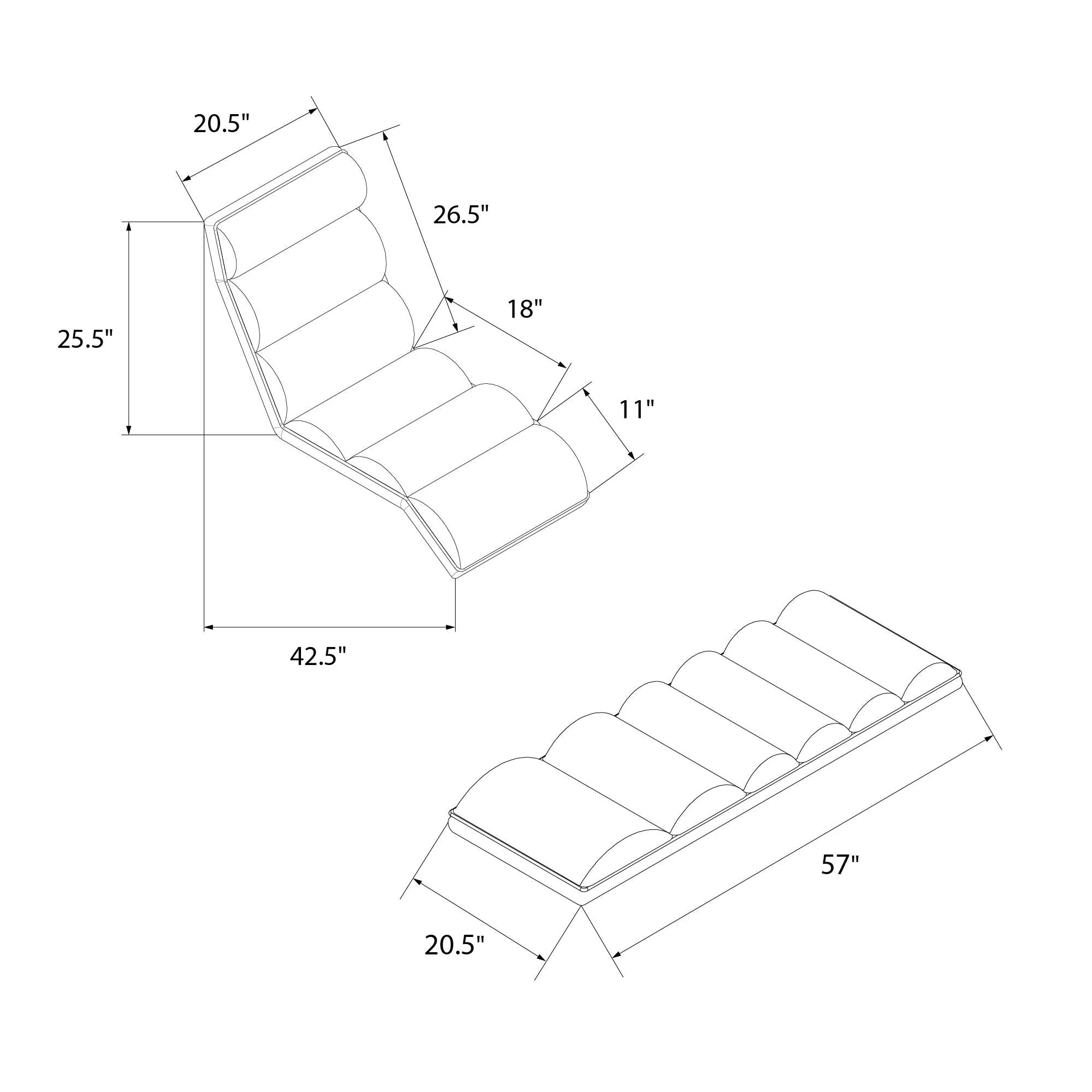 Beverly Wave Adjustable Memory Foam Lounger