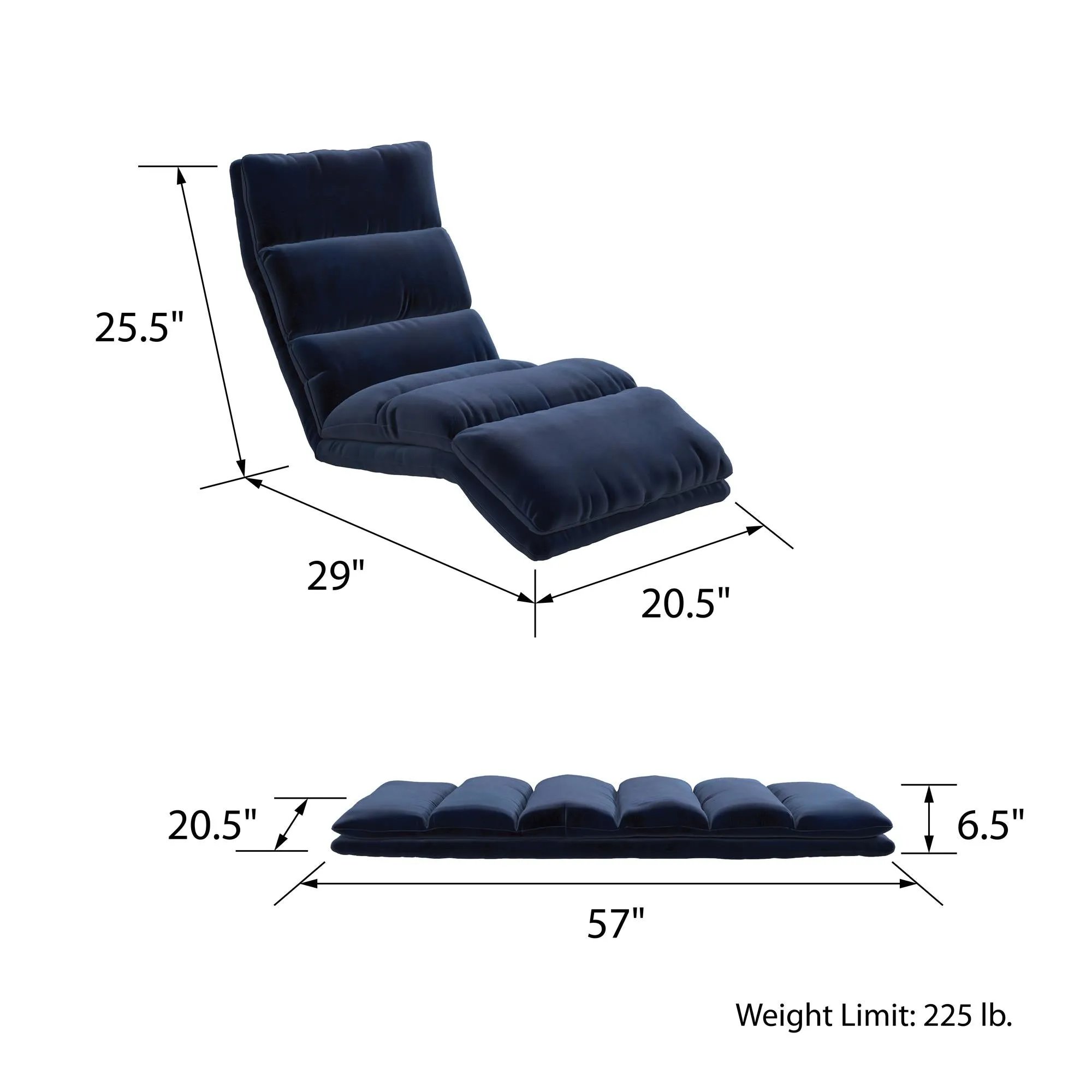 Beverly Wave Adjustable Memory Foam Lounger