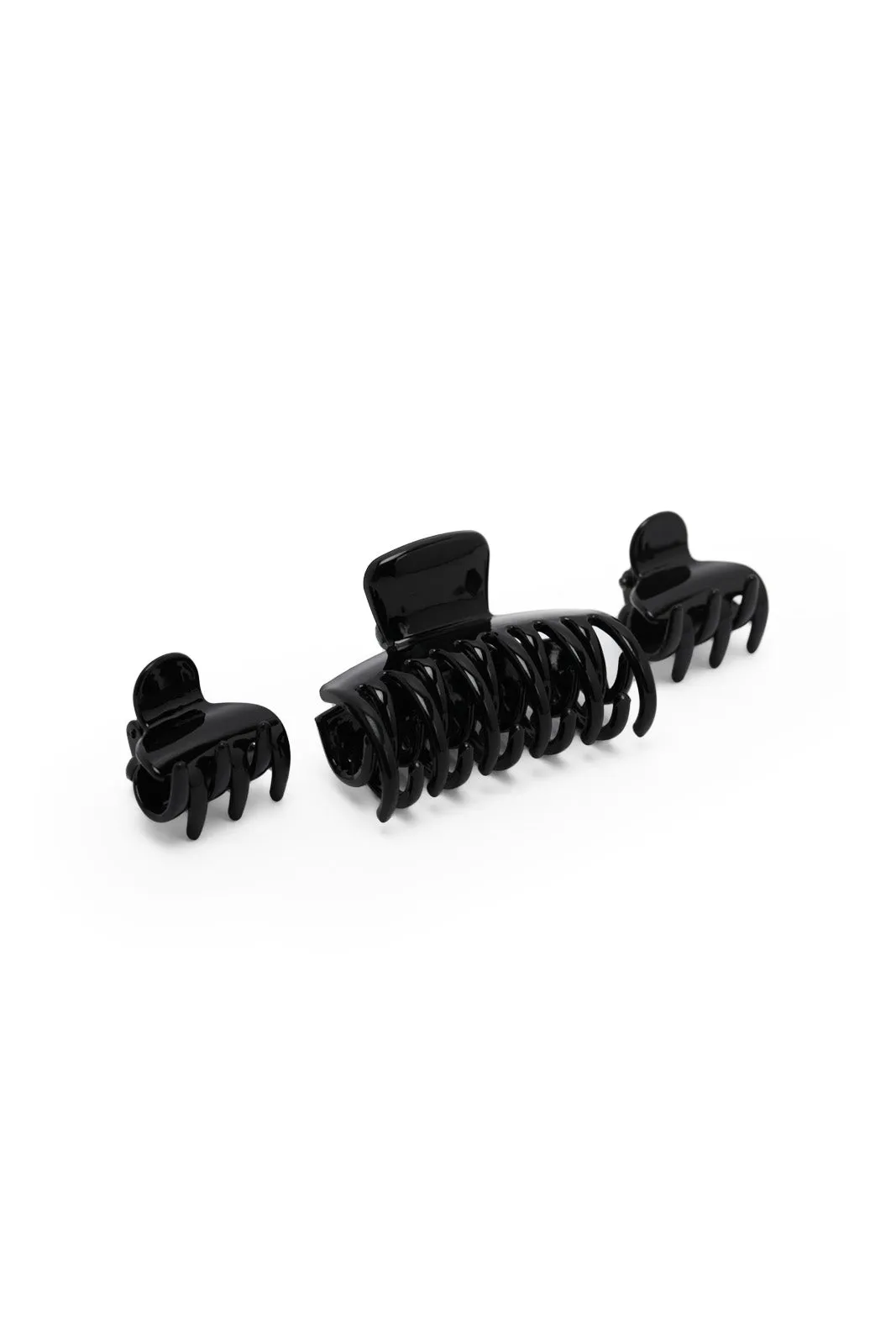 Black Hair Claw Set (3 Piece)