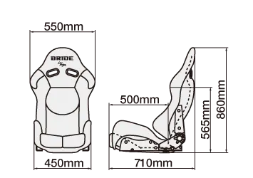 Bride GIAS II Carbon Aramid Reclinable Bucket Seat Gradation in Standard Cushion