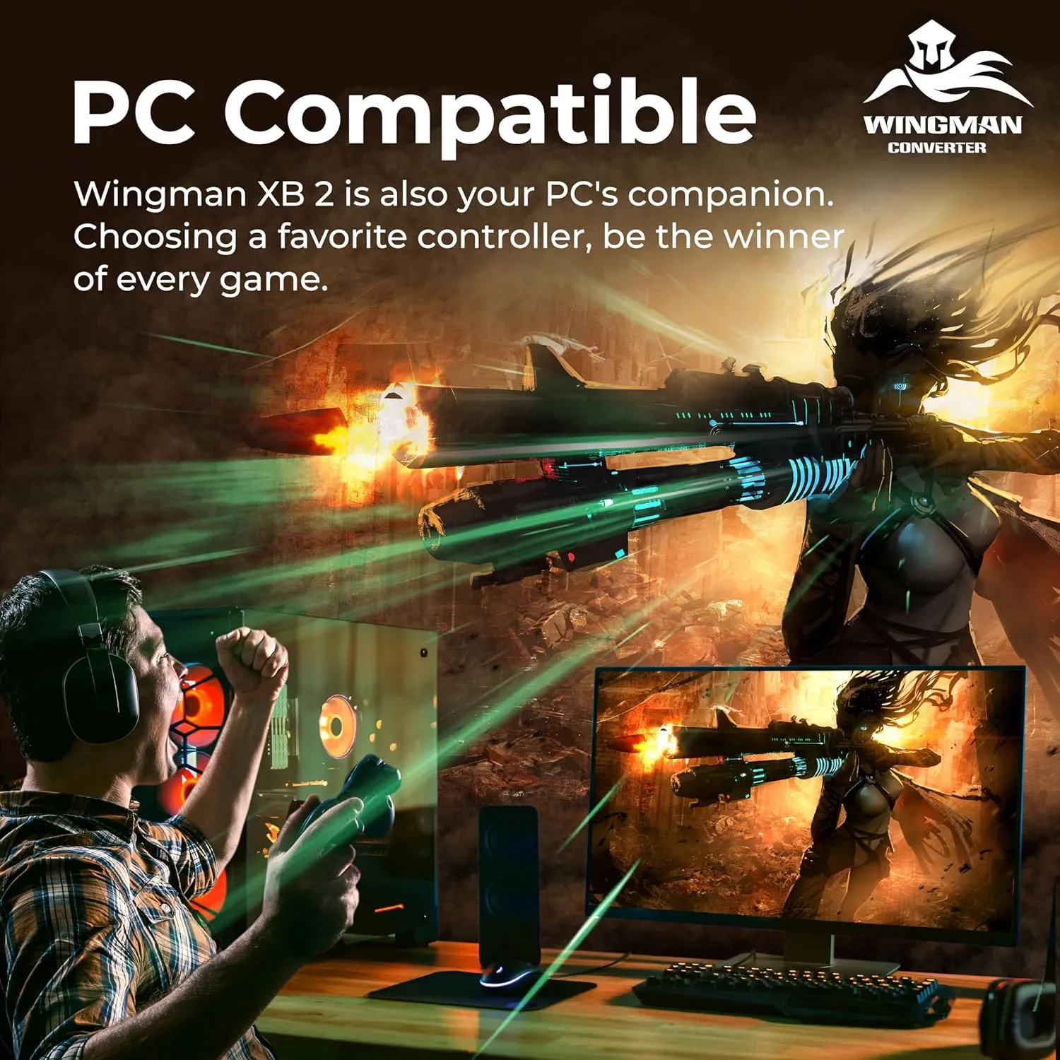 Brook Wingman XB2 Converter for Xbox Original/Xbox 360/Xbox One/Xbox Series X|S/PC (FM00010554)