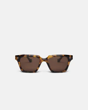 Cadao - Bio-Plastic Angular Sunglasses - Dark Amber