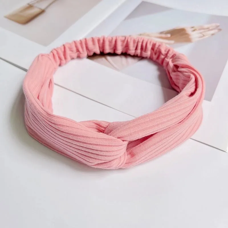 Casual Simple Style Stripe Solid Color Cloth Stripe Hair Band