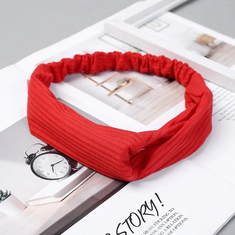 Casual Simple Style Stripe Solid Color Cloth Stripe Hair Band