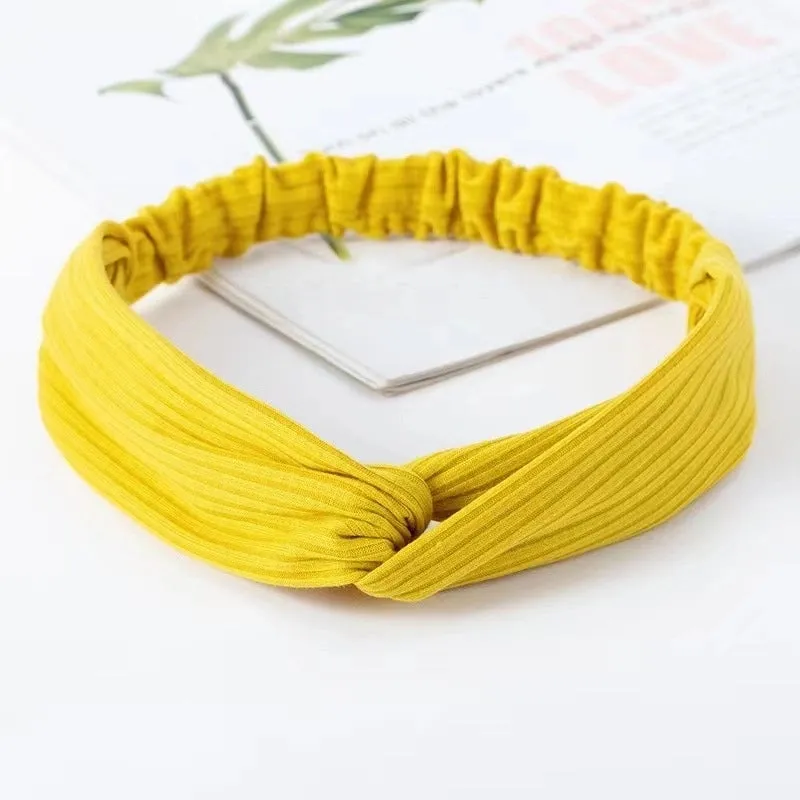 Casual Simple Style Stripe Solid Color Cloth Stripe Hair Band