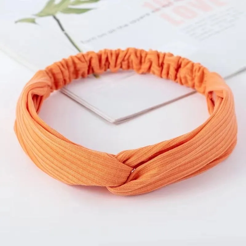 Casual Simple Style Stripe Solid Color Cloth Stripe Hair Band