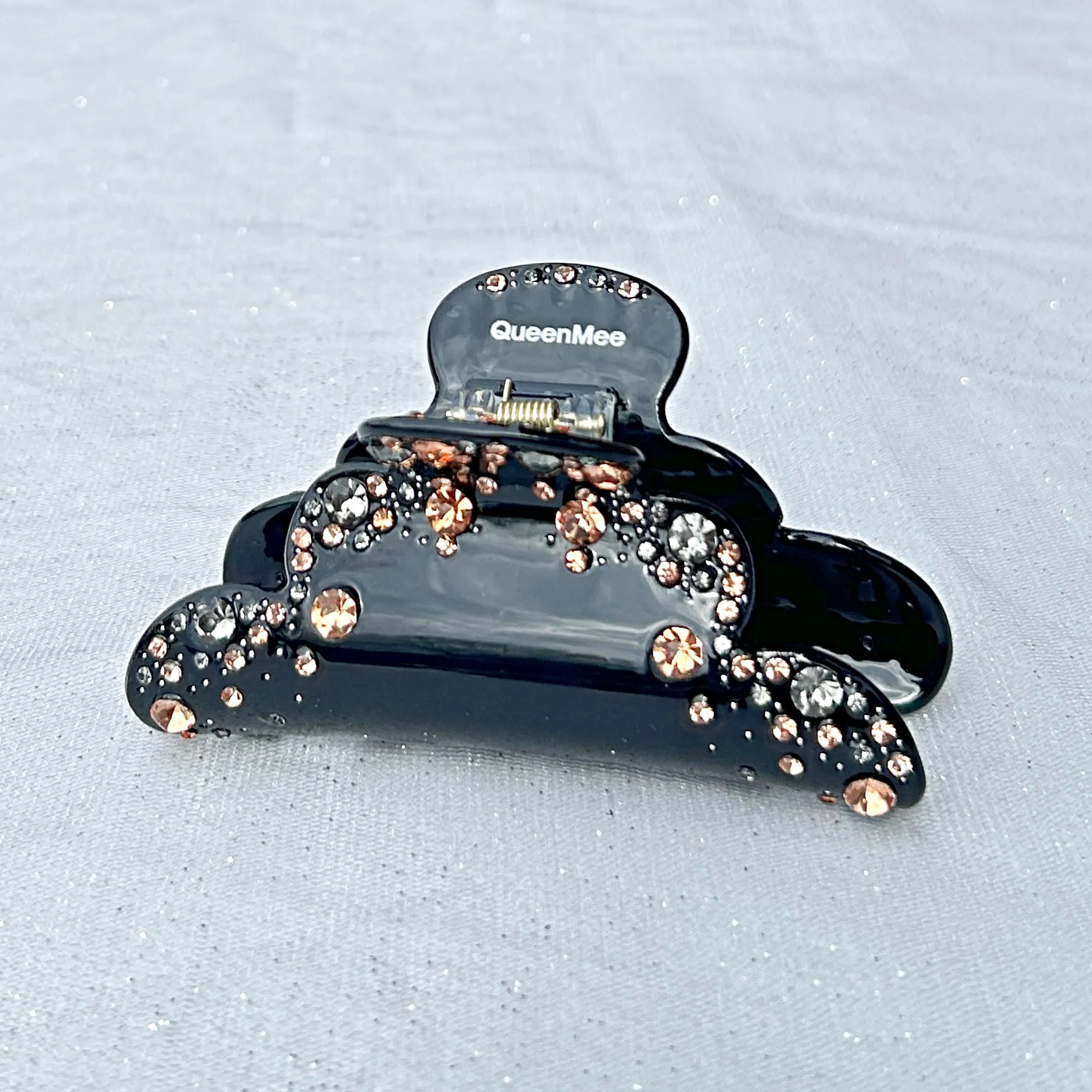 Crystal Hair Claw Clip in Black