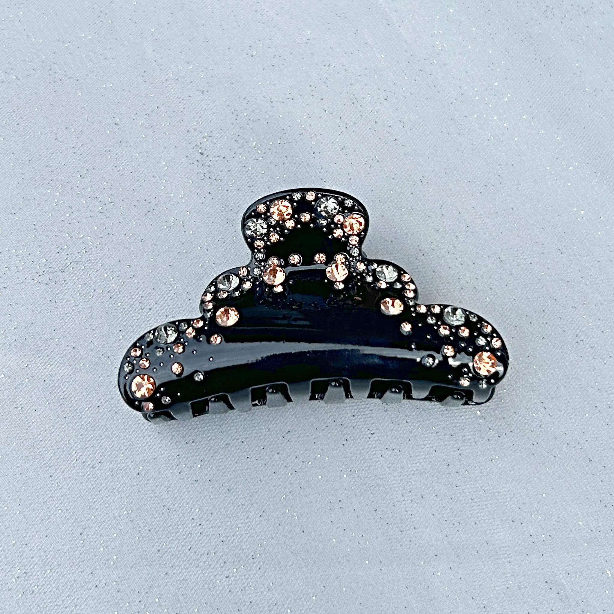 Crystal Hair Claw Clip in Black