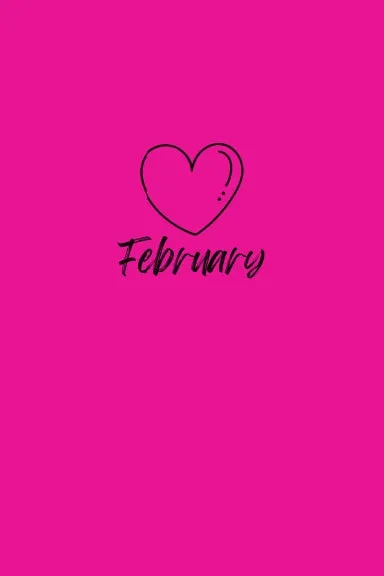 February Daily Planner-Minimalist Hot Pink