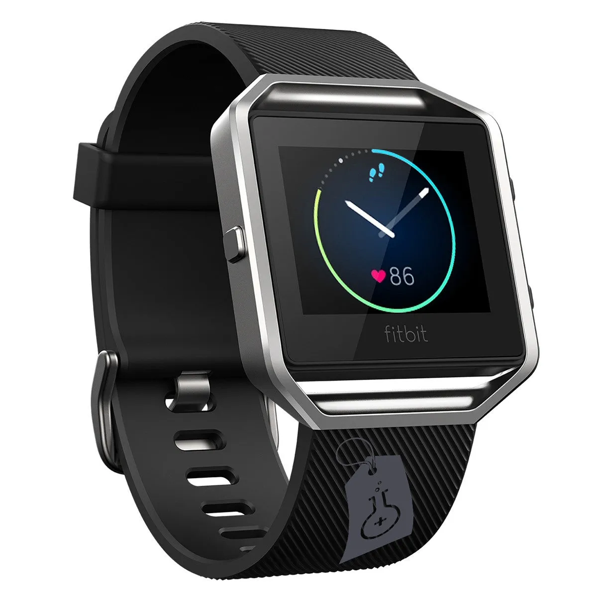 Fitbit Black-Silver Blaze Smart Fitness Watch (WITH LOGO)