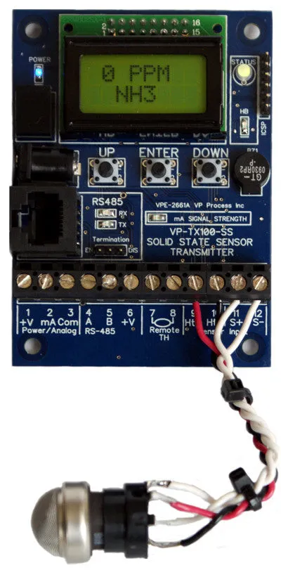 Gas Sensor Transmitter for Figaro Series TGS and MQ Series Solid State Sensors