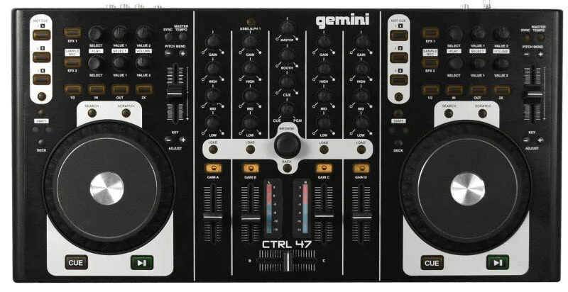 Gemini CNTRL47 Professioanl 4-Channel DJ MIDI Software Controller