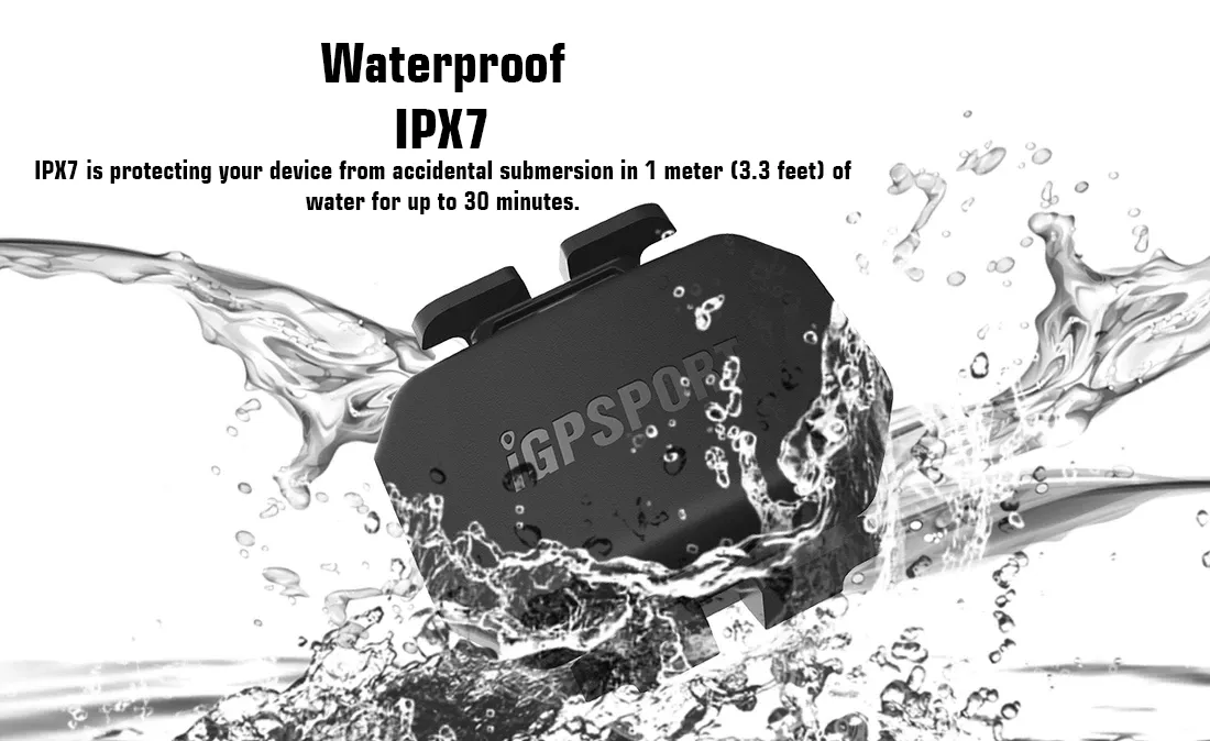 iGPSPORT CAD70 Waterproof Cycling Cadence Sensor, Black (CAD70)