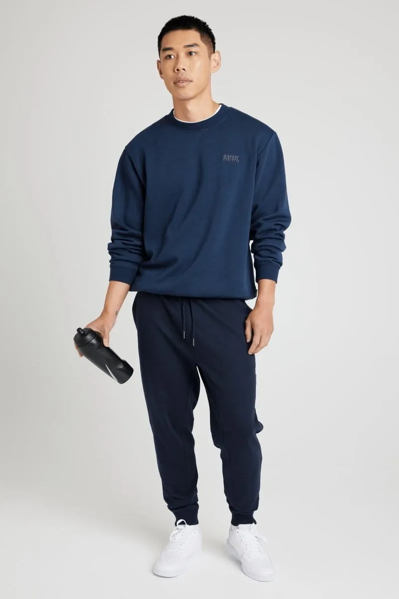 INSPORT MEN'S BOSTON SLIM FIT NAVY TRACKPANTS