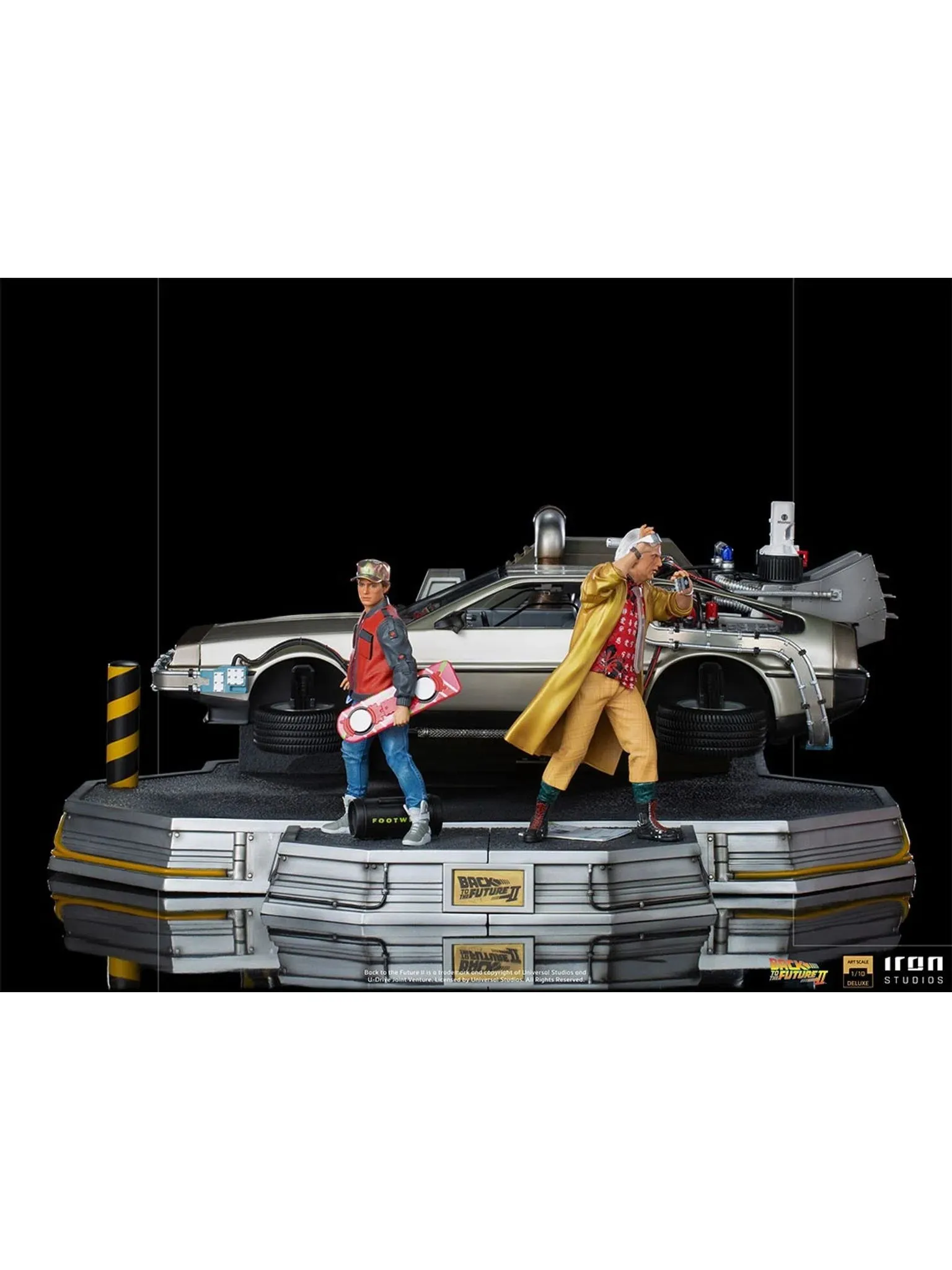 IRON STUDIOS DELOREAN FULL SET DELUXE ‚ BACK TO THE FUTURE PART II ART SCALE 1/10 - UNBTTF51021-10