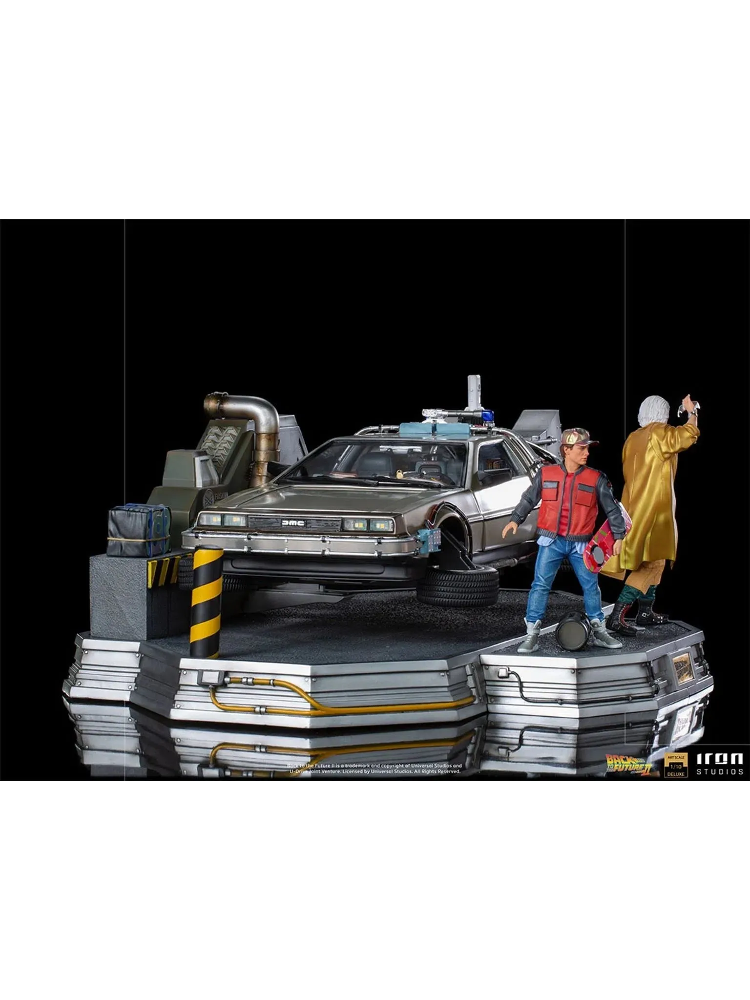 IRON STUDIOS DELOREAN FULL SET DELUXE ‚ BACK TO THE FUTURE PART II ART SCALE 1/10 - UNBTTF51021-10