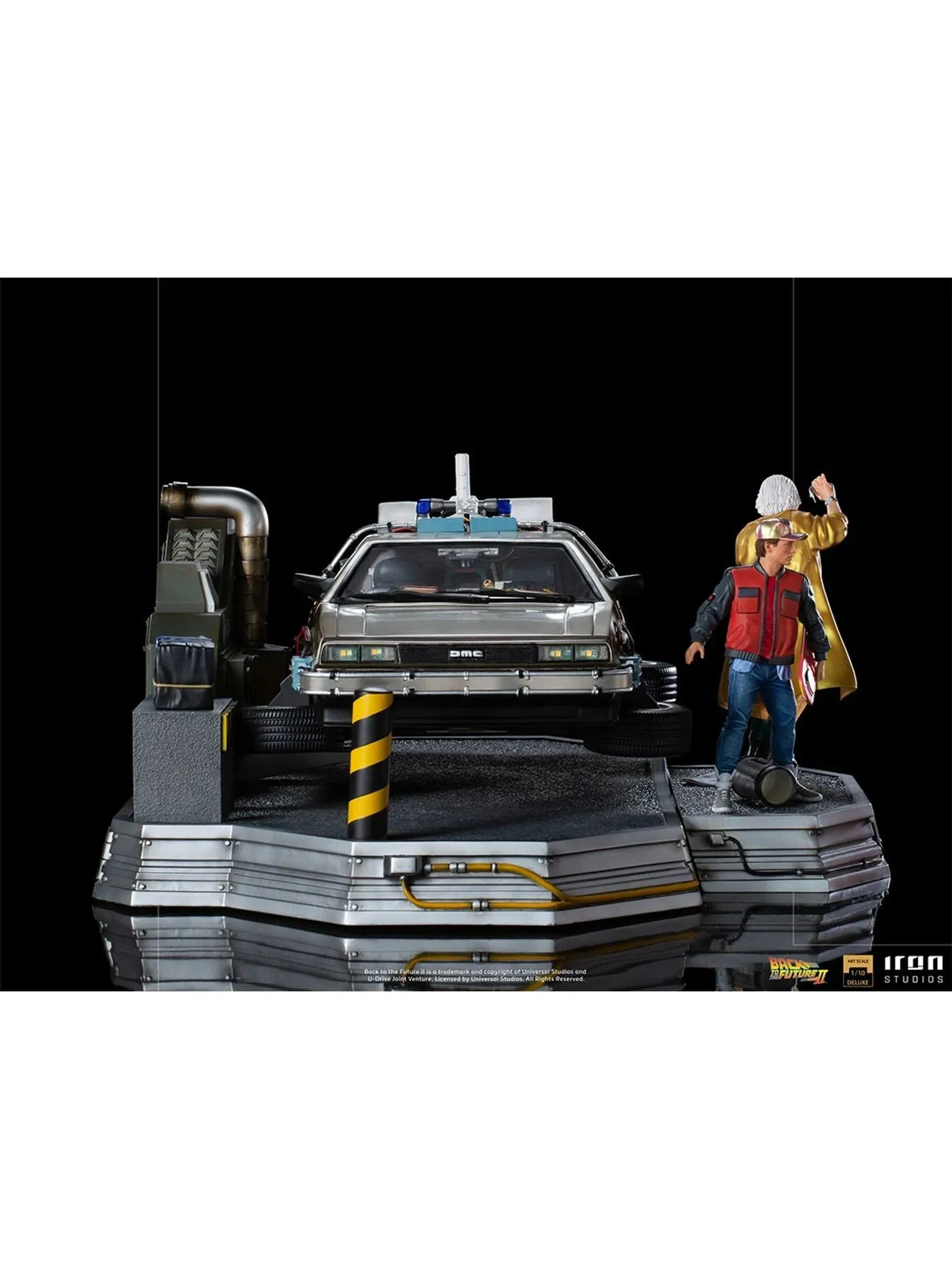 IRON STUDIOS DELOREAN FULL SET DELUXE ‚ BACK TO THE FUTURE PART II ART SCALE 1/10 - UNBTTF51021-10