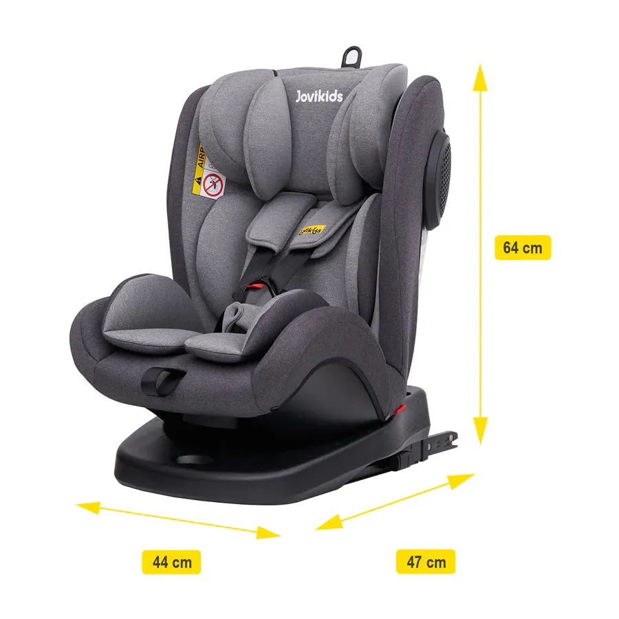 Jovikids Angel ISOFIX Rotating Carseat 360° Group 0/1/2/3 (Grey)