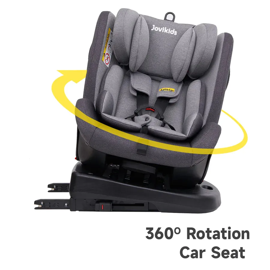 Jovikids Angel ISOFIX Rotating Carseat 360° Group 0/1/2/3 (Grey)