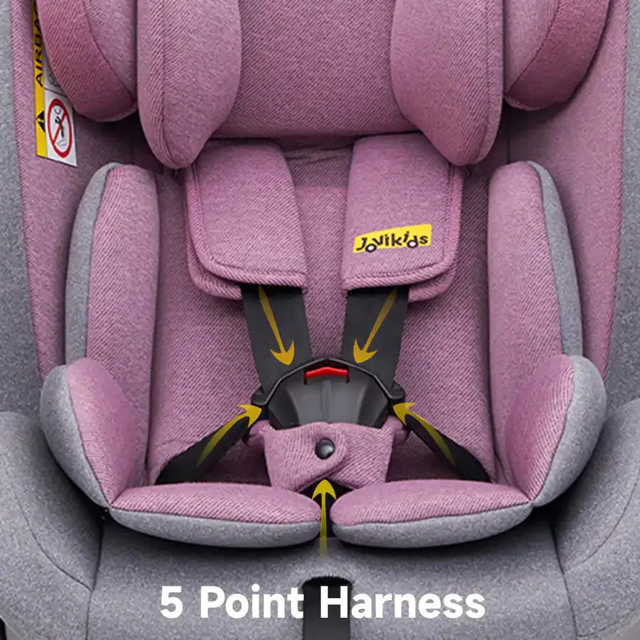 Jovikids Angel ISOFIX Rotating Carseat 360° Group 0/1/2/3 (Pink)