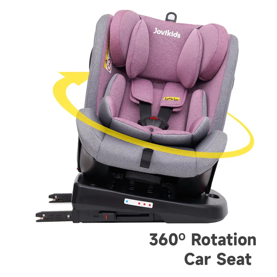 Jovikids Angel ISOFIX Rotating Carseat 360° Group 0/1/2/3 (Pink)