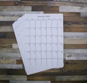 Large Monthly Calendar Stickers