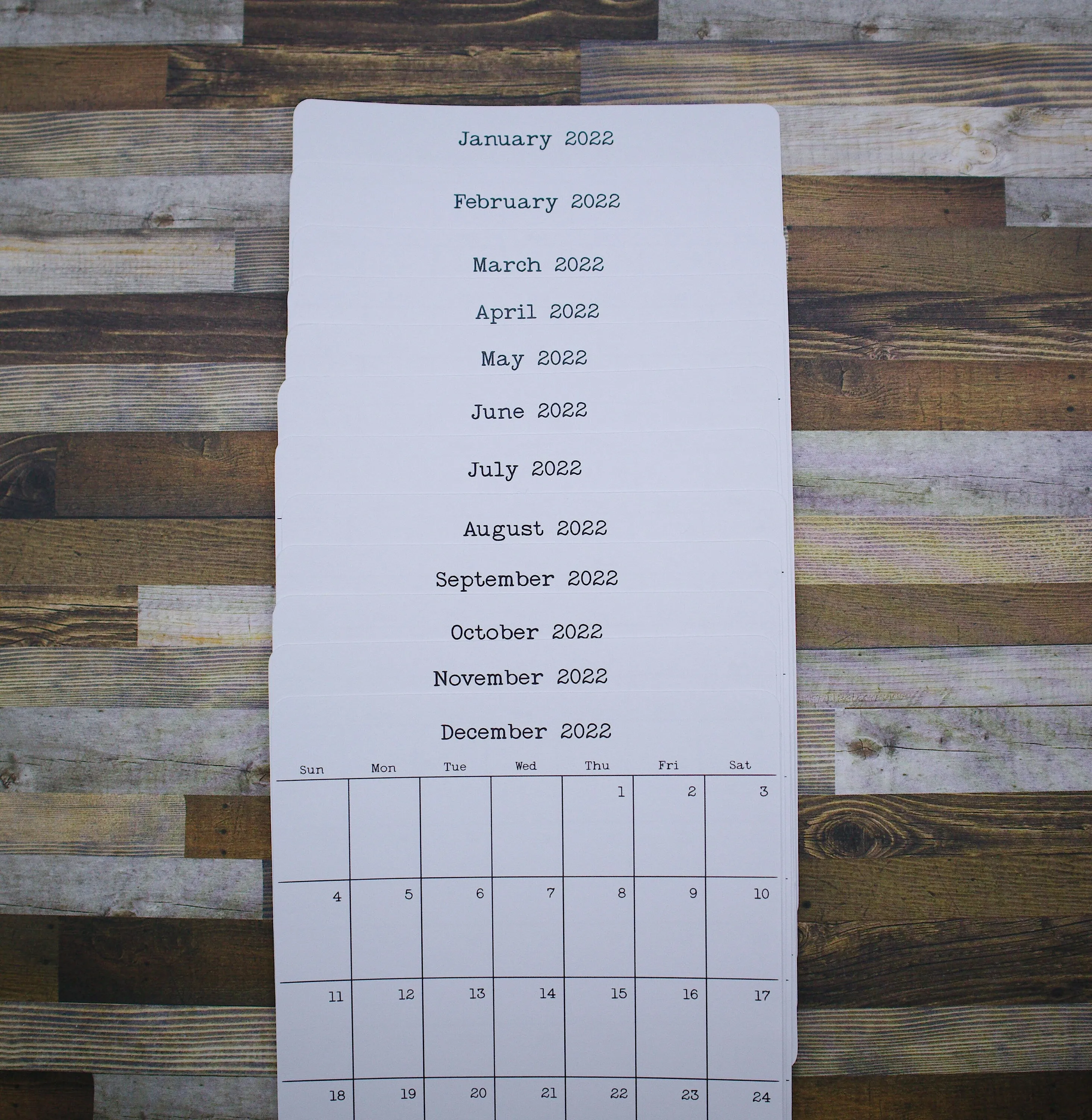 Large Monthly Calendar Stickers