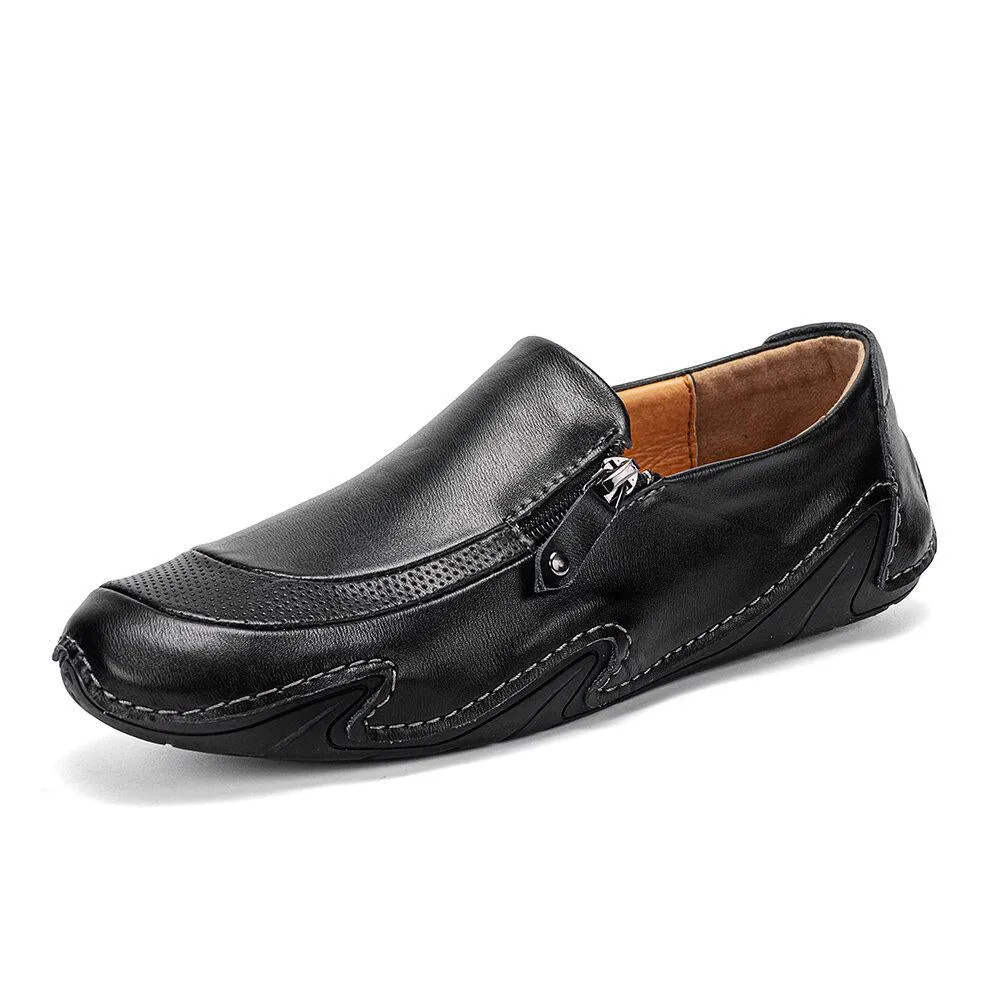 Men's Genuine Leather Breathable Non-Slip Comfortable Soft Sole Casual Business Shoes