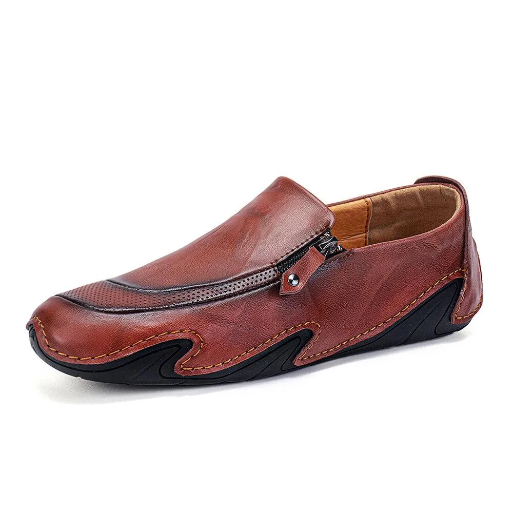 Men's Genuine Leather Breathable Non-Slip Comfortable Soft Sole Casual Business Shoes