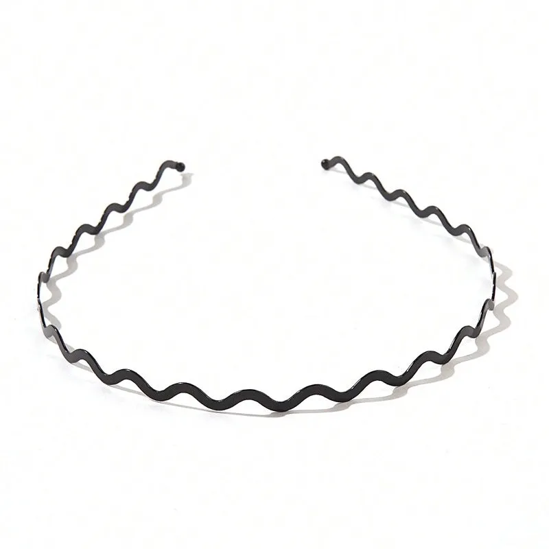 Metal Wave Thin Hair Hoop Golde  Simple   Headband