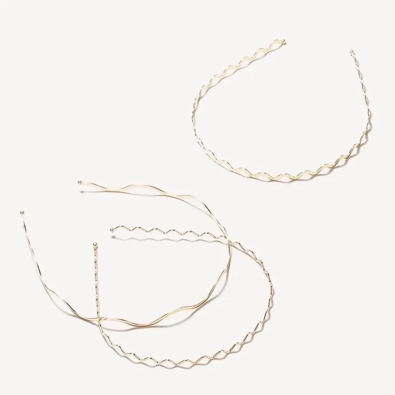 Metal Wave Thin Hair Hoop Golde  Simple   Headband