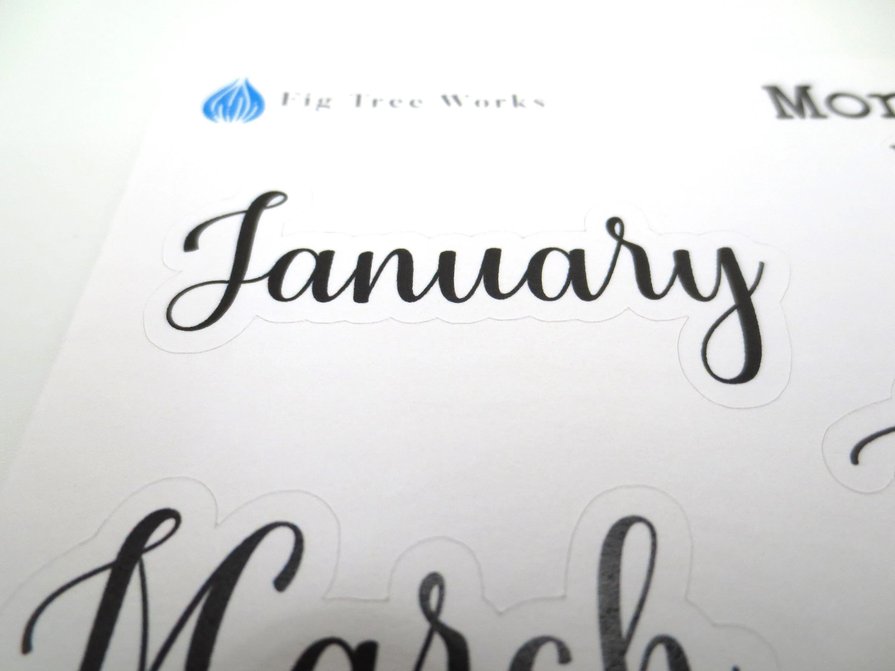 Month Header Planner Stickers  | Month Names Sticker, Kiss Cut, Matte Finish | Style A