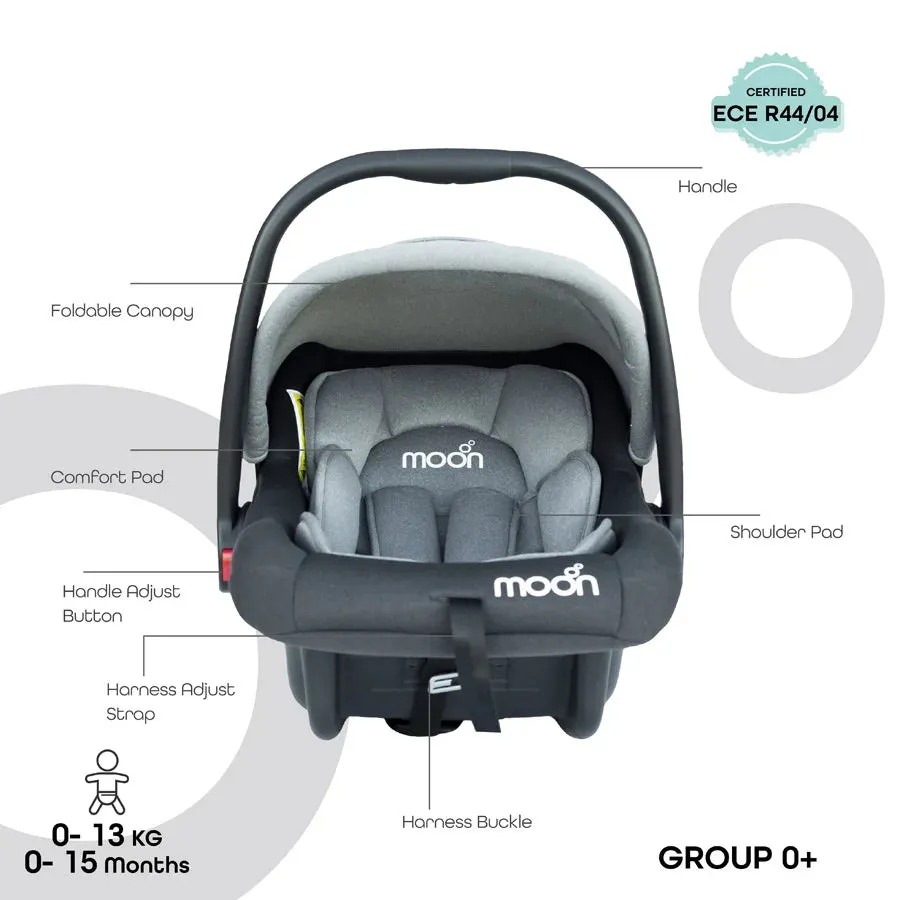 Moon Bibo Baby Carrier/Car Seat (Grey)