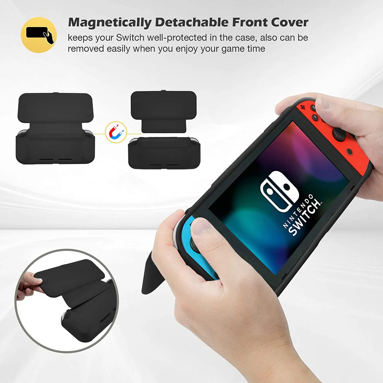 Nintendo Switch 2017 Flip Cover Case with 2 Tempered Glass Screen Protector | ProCase