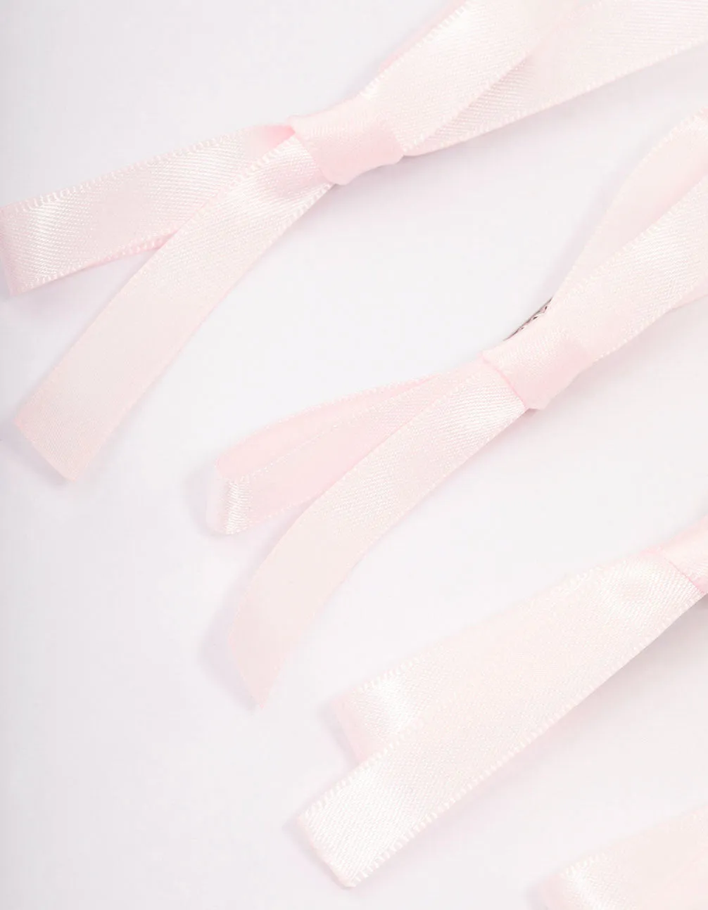 Pink Simple Hair Bows 4-Pack