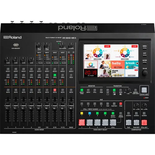 Roland VR-50HD MK II Multi-Format AV Mixer with USB 3.0 Streaming