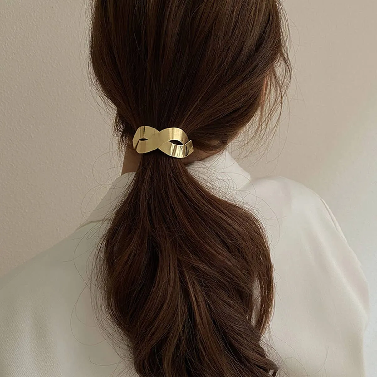 Simple Brushed Hair Scrunchie - Infinity