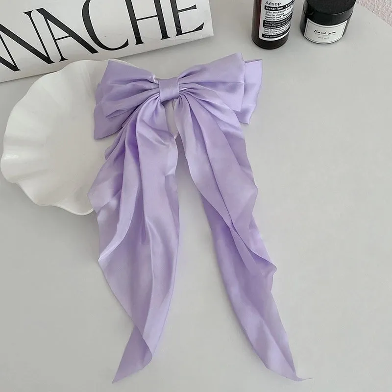 Simple Style Bow Knot Cloth Hair Claws 1 Piece