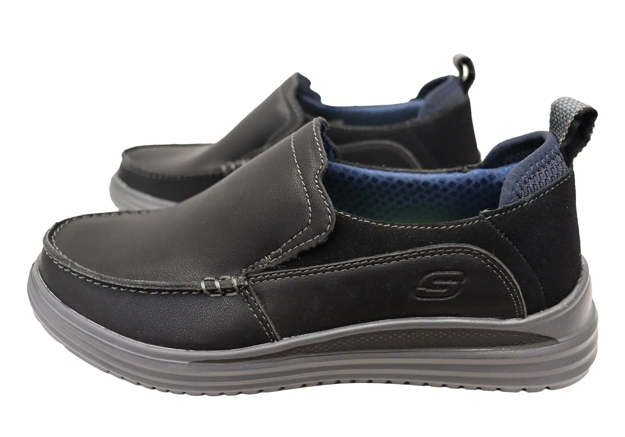 Skechers Mens Proven Relander Comfortable Leather Slip On Shoes