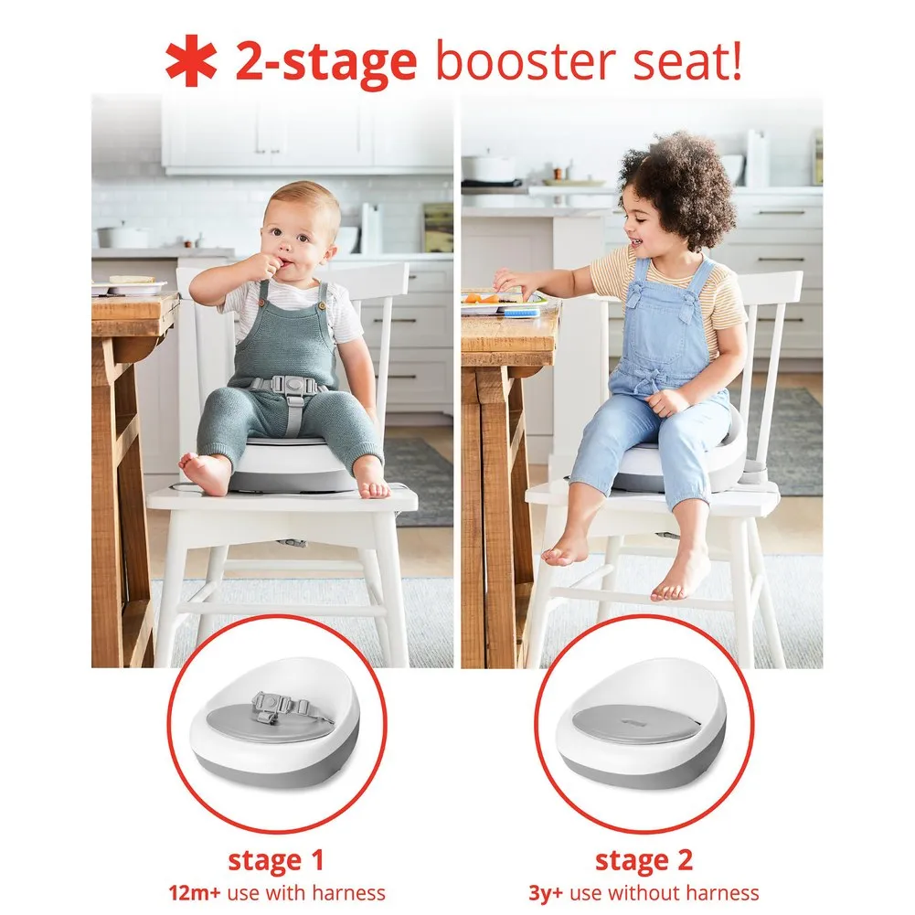 Skip Hop Sleek Booster Seat - Grey/White