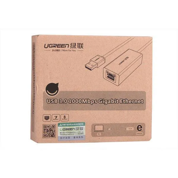 UGREEN USB3.0 Gigabit 10/100/1000 Mbps Network Adapter (20256)