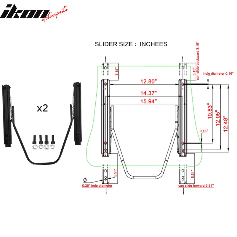 Universal Red Bezel Racing Seat Dual Slider Buckle Belt PU Carbon